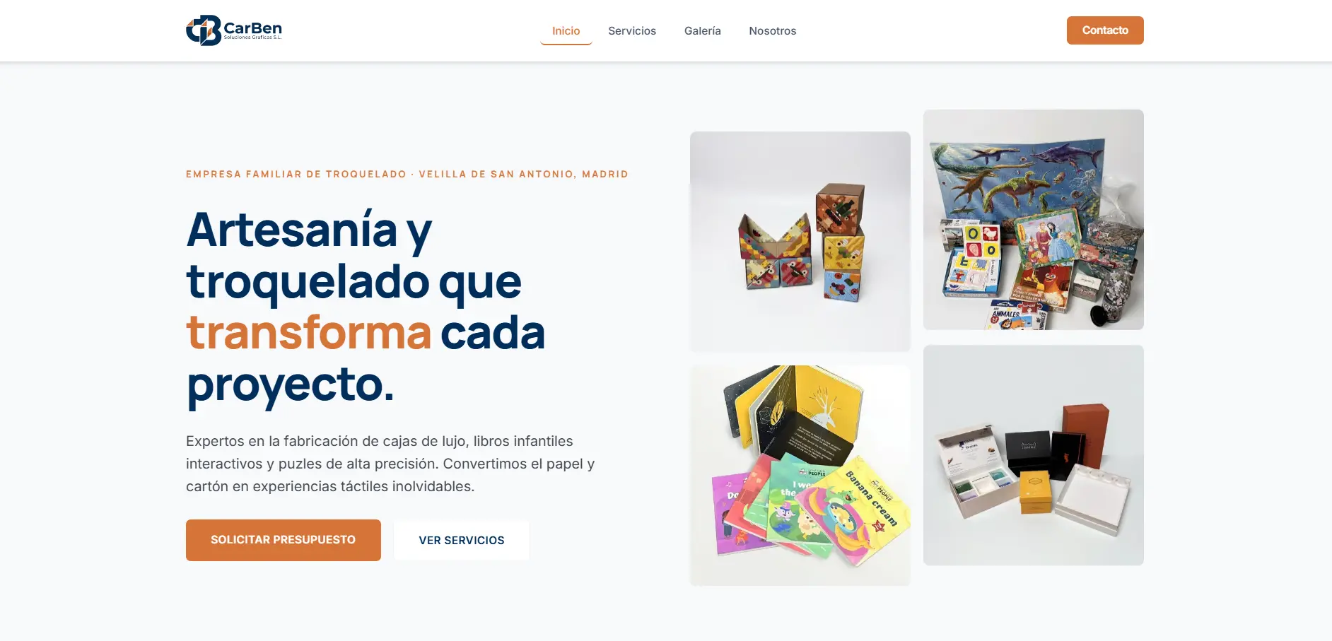 CarBen Soluciones Gráficas - Web Corporativa